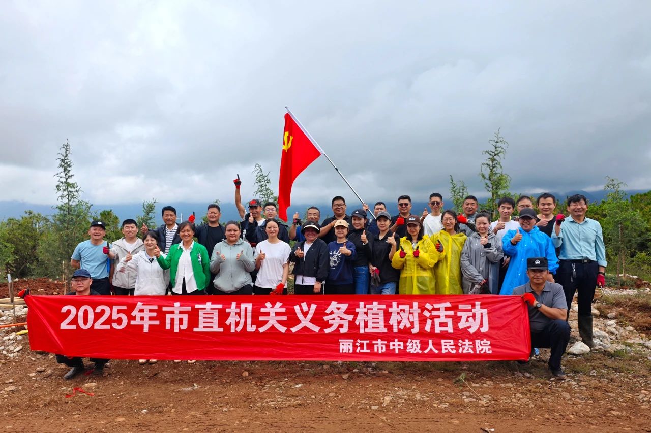 法徽映青綠，雨潤(rùn)雪松新：麗江中院積極投身義務(wù)植樹活動(dòng)